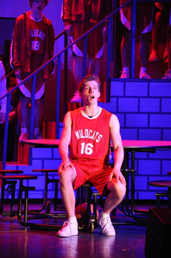 Junior Quinn Hershland, who plays Troy Bolton, sings a solo.