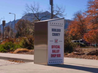 A ballot drop box in Boulder. Photo taken November 2nd.